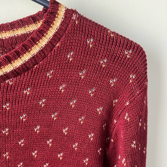 Vintage Peabody maroon and gold sweater - Picture 4 of 7